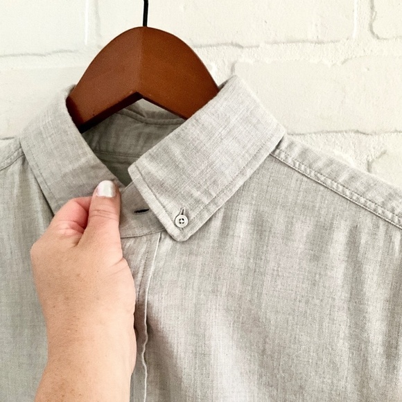 REVOLVE x Tom Ford Button down shirt Longsleeve Light Gray/Greige Minimalist 43 - Picture 3 of 13